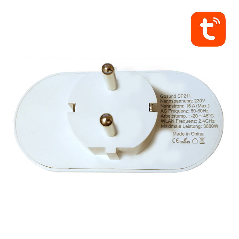 Priză inteligentă Dual WiFi Gosund SP211 3500W, Tuya