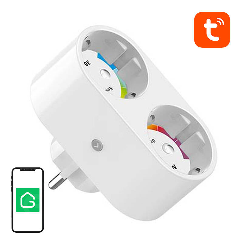 Priză inteligentă Dual WiFi Gosund SP211 3500W, Tuya
