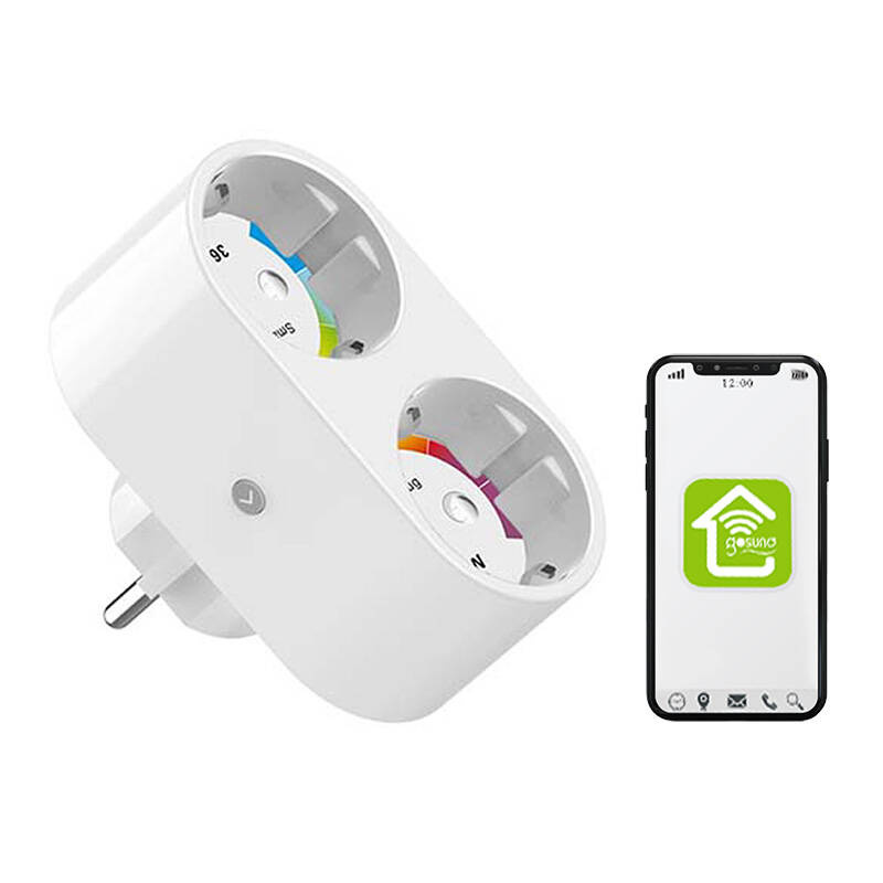 Priză inteligentă Dual WiFi Gosund SP211 3500W, Tuya