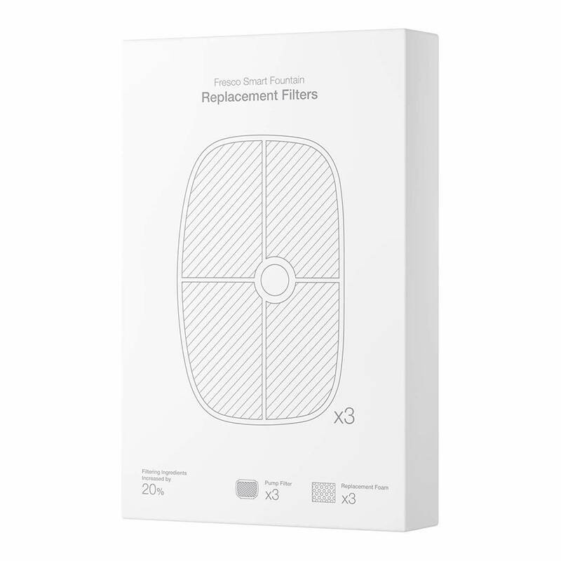 Set filtre de schimb pentru fântâni Fresco Pro/Ultra (3 filtre + 3 filtre pompă + 3 bureți), Petoneer