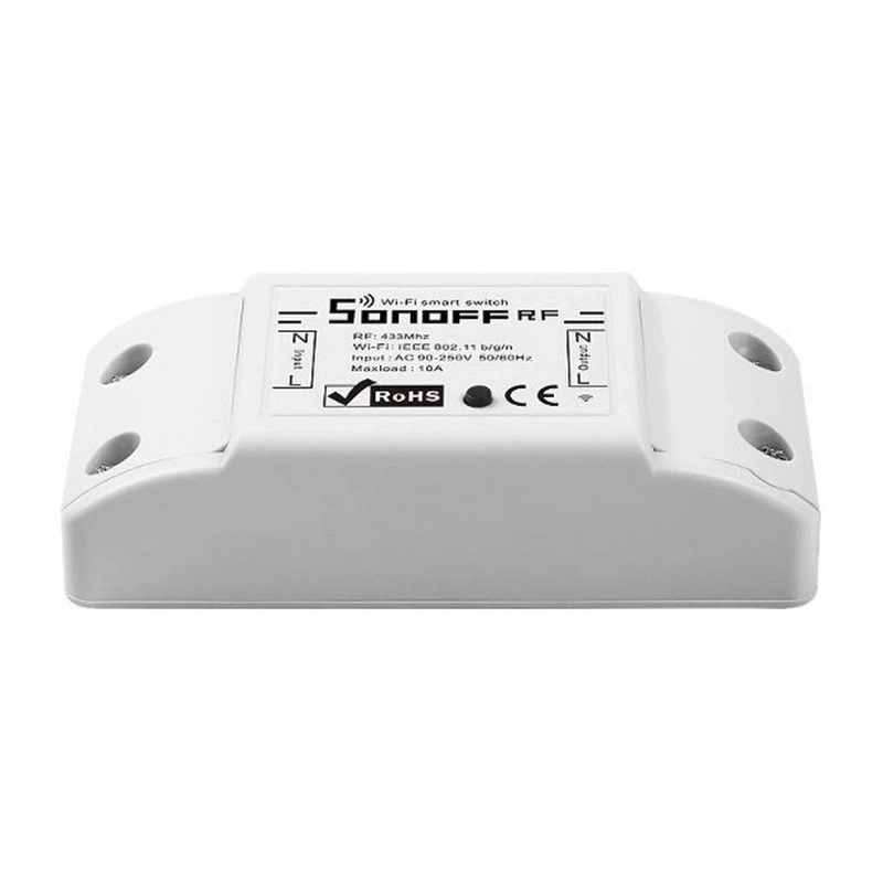 Sonoff RF R2 - Releu smart Wi-Fi + RF 433 MHz, 1 canal, 10A, 2200W, 2.4 GHz, 433 MHz