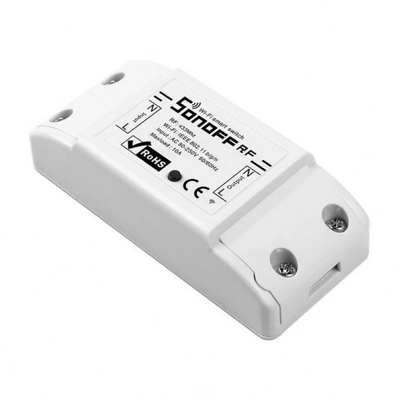 Sonoff RF R2 - Releu smart Wi-Fi + RF 433 MHz, 1 canal, 10A, 2200W, 2.4 GHz, 433 MHz