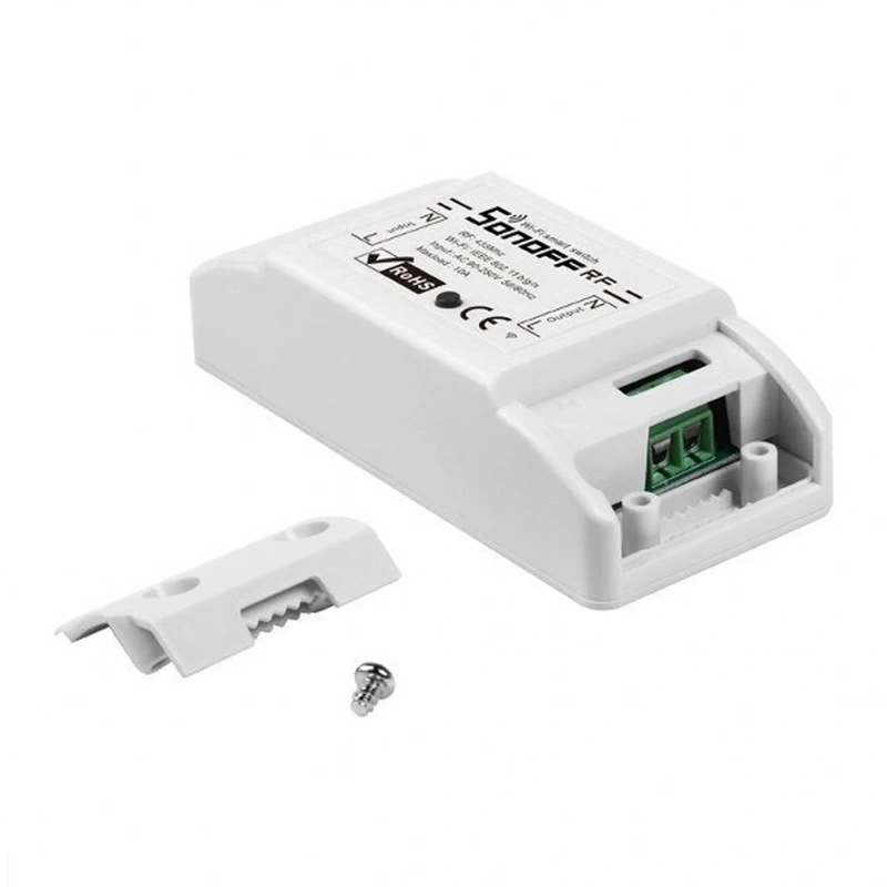 Sonoff RF R2 - Releu smart Wi-Fi + RF 433 MHz, 1 canal, 10A, 2200W, 2.4 GHz, 433 MHz