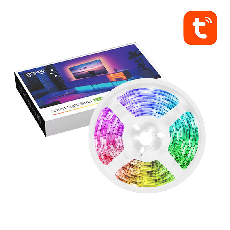 Bandă luminoasă WiFi RGB LED inteligentă Gosund SL1 (2,8 m), Tuya