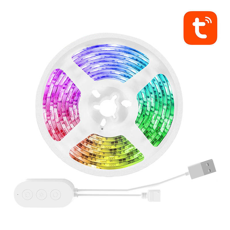 Bandă luminoasă WiFi RGB LED inteligentă Gosund SL1 (2,8 m), Tuya