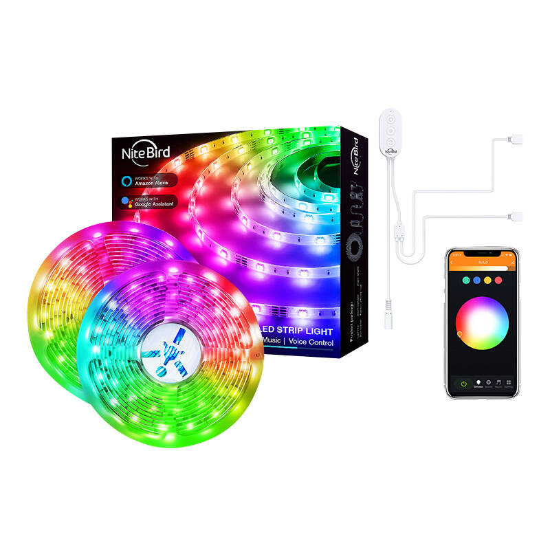 NiteBird SL3 – Bandă LED inteligentă WiFi 10m (2x5m), Tuya