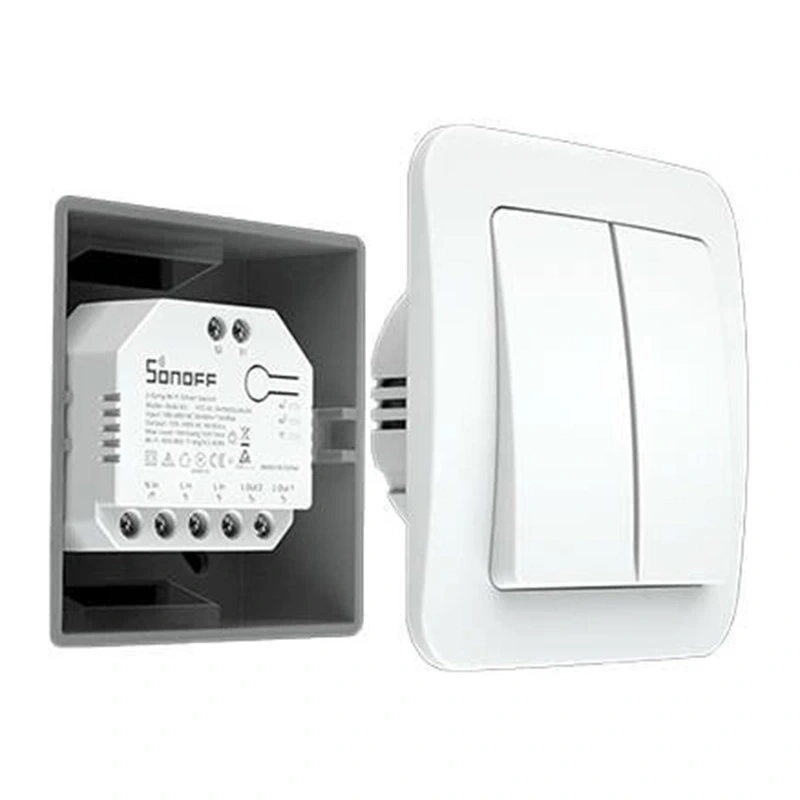Sonoff Dual R3 – Releu Wi‑Fi dublu cu contorizare consum, 10A, mod motor