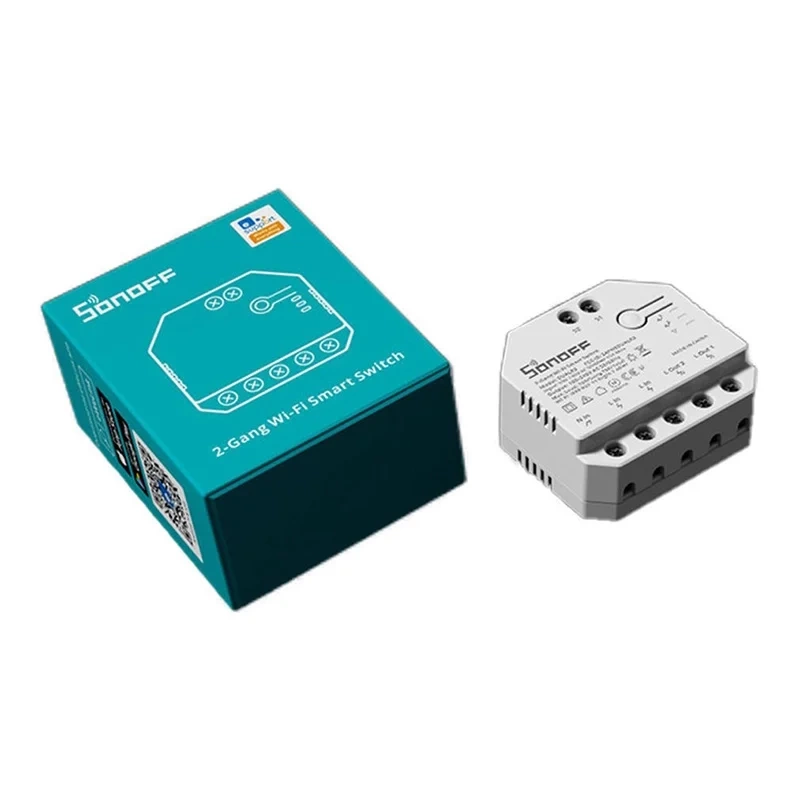 Sonoff Dual R3 – Releu Wi‑Fi dublu cu contorizare consum, 10A, mod motor