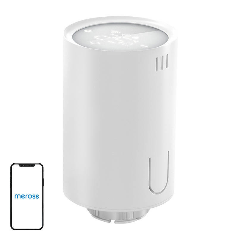Meross MTS150HHK – Kit cap termostat calorifer, Wi‑Fi cu hub, HomeKit, detectare fereastră deschisă, programări inteligente