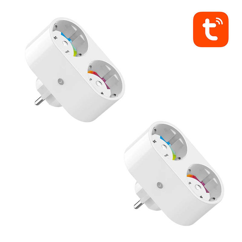 Gosund SP211 priză inteligentă WiFi dublă, 2 bucăți 3500W (pachet de două) Tuya