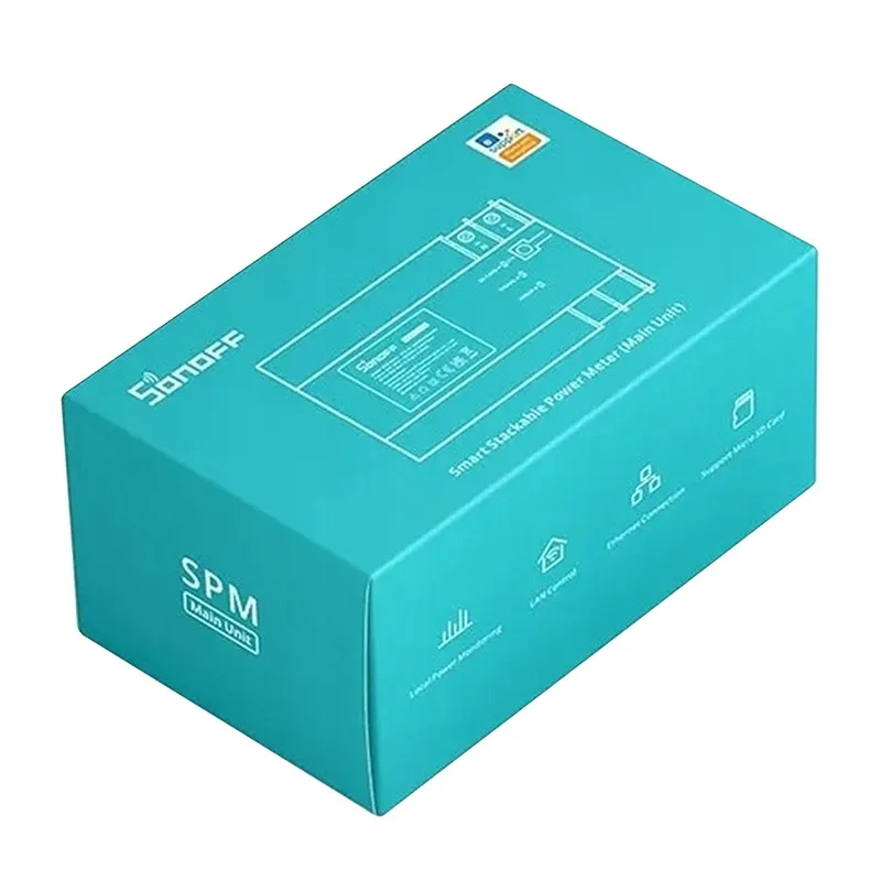 Sonoff SPM-Main – Unitate centrală smart monitorizare energie, WiFi/Ethernet, RS-485 pt. 32 module, protecție suprasarcină