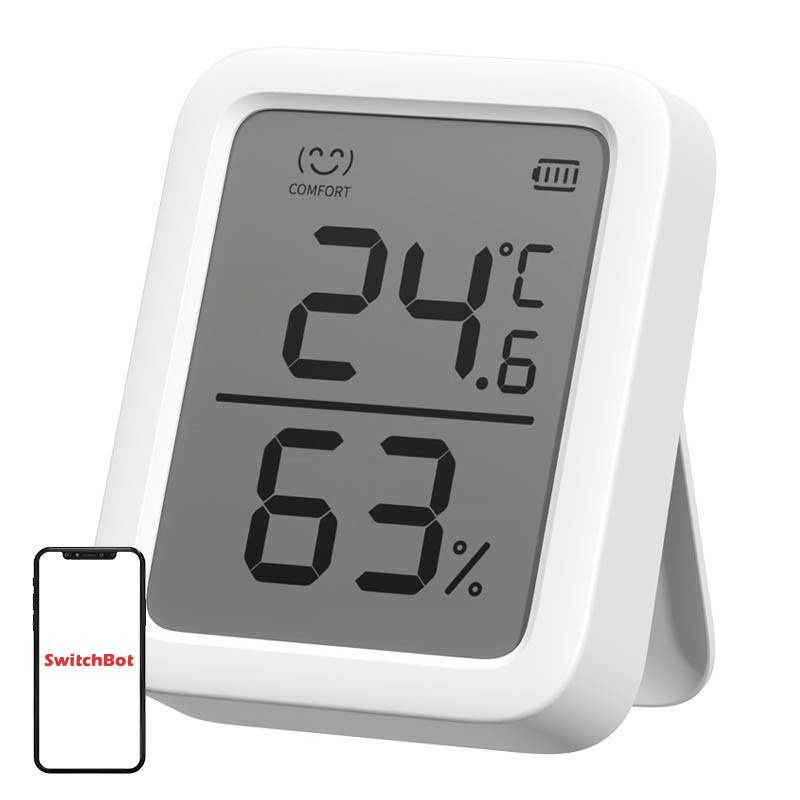 SwitchBot Meter Plus – Termometru și higrometru smart, ecran 3″, BLE 4.2, baterii AAA, autonomie 1 an