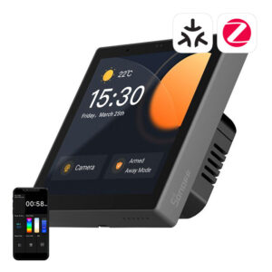 Sonoff NSPanel Pro negru – Panou smart cu ecran tactil 3,95″, hub Zigbee+WiFi, termostat, scenarii, Alexa & Google