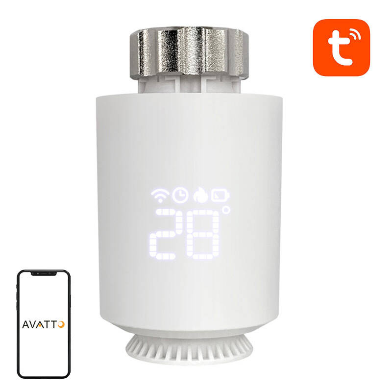 Cap termostatic inteligent Avatto TRV06 Zigbee 3.0 TUYA