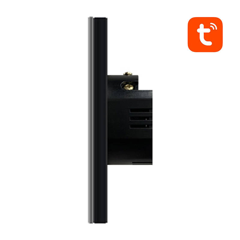 Întrerupător inteligent tactil Wi-Fi Avatto TS02-EU-W3, 3 canale, sticlă albă, Tuya