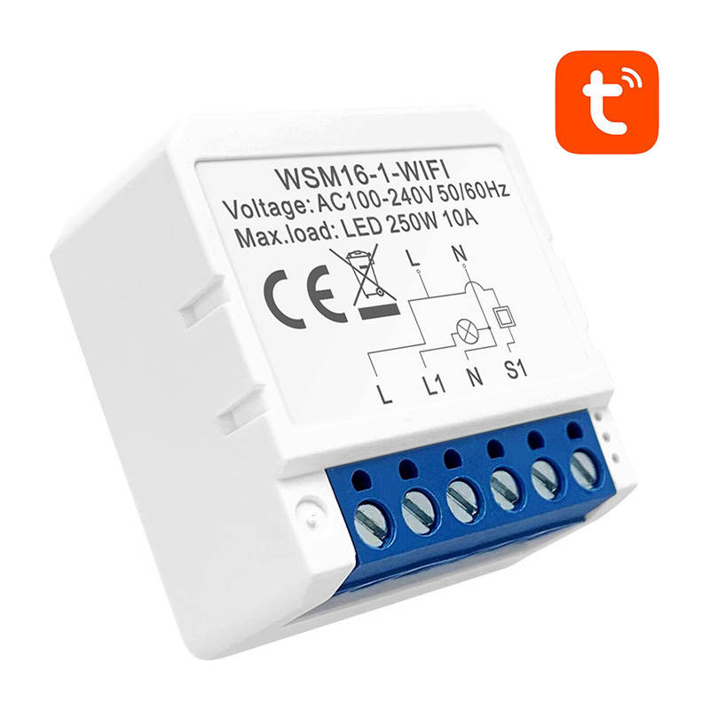 Releu smart Wi-Fi Avatto WSM16-W1, 1 canal, 10A, Tuya