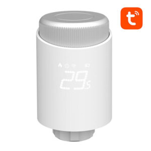 Cap termostatic inteligent Avatto TRV10, pentru calorifere M30×1,5 mm, alimentare pe baterii, Tuya