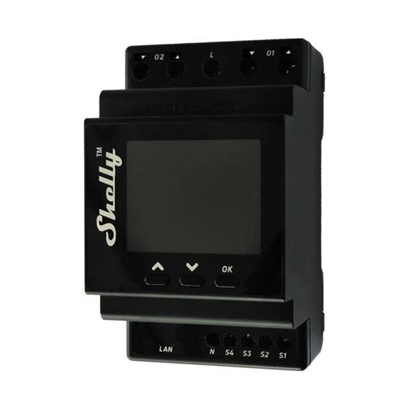 Shelly Pro Dual Cover PM – Controler inteligent WiFi pentru jaluzele, rulouri, șină DIN, 2 canale, cu monitorizare consum
