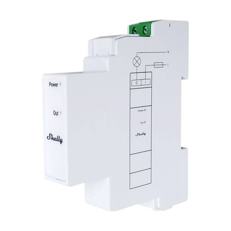 Shelly Pro 3EM Add-on – Modul suplimentar pentru contor inteligent trifazat, șină DIN, 2A