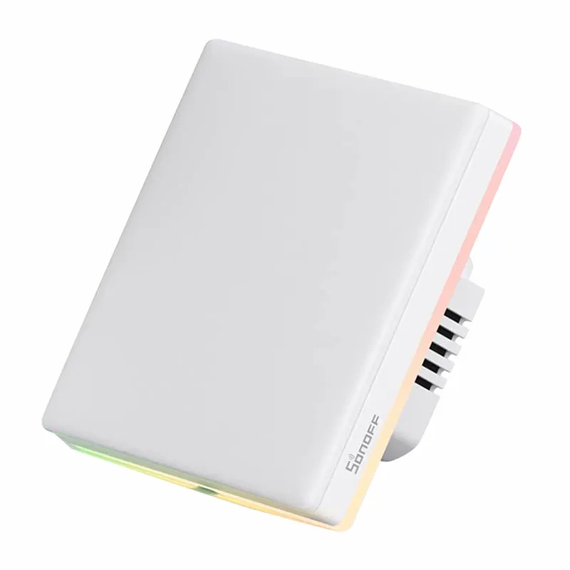 Întrerupător tactil Wi-Fi Sonoff TX T5 1C, 1 canal 5A, efecte LED ambientale și feedback vibrație, cronometre și scenarii