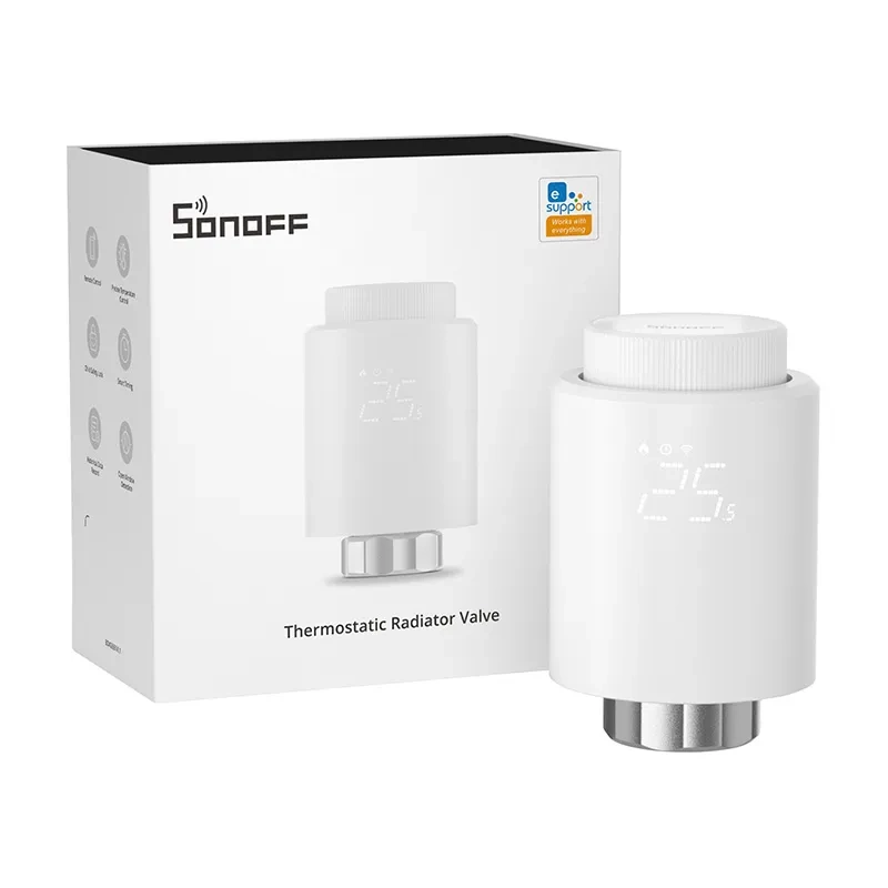 Sonoff TRVZB – Cap termostatic smart ZigBee 3.0 pentru calorifer, 4-35°C, detectare geam, protecție îngheț, programări