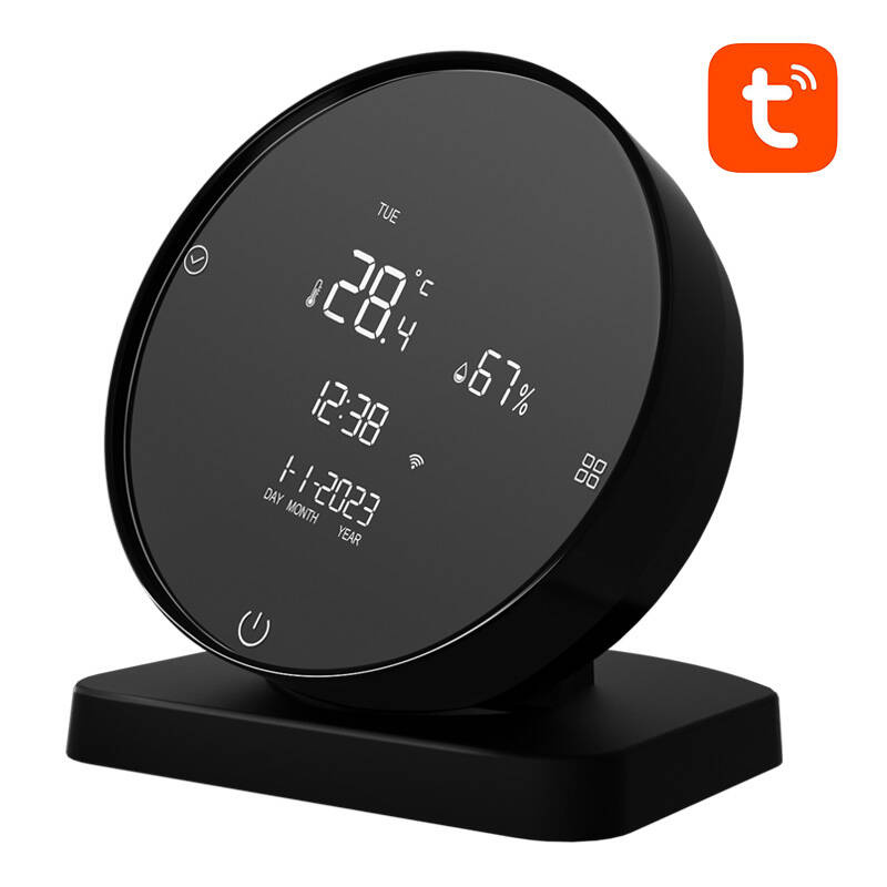 Senzor smart Wi-Fi Avatto WHS20S pentru temperatură și umiditate, cu funcție IR pentru control aparate, Tuya