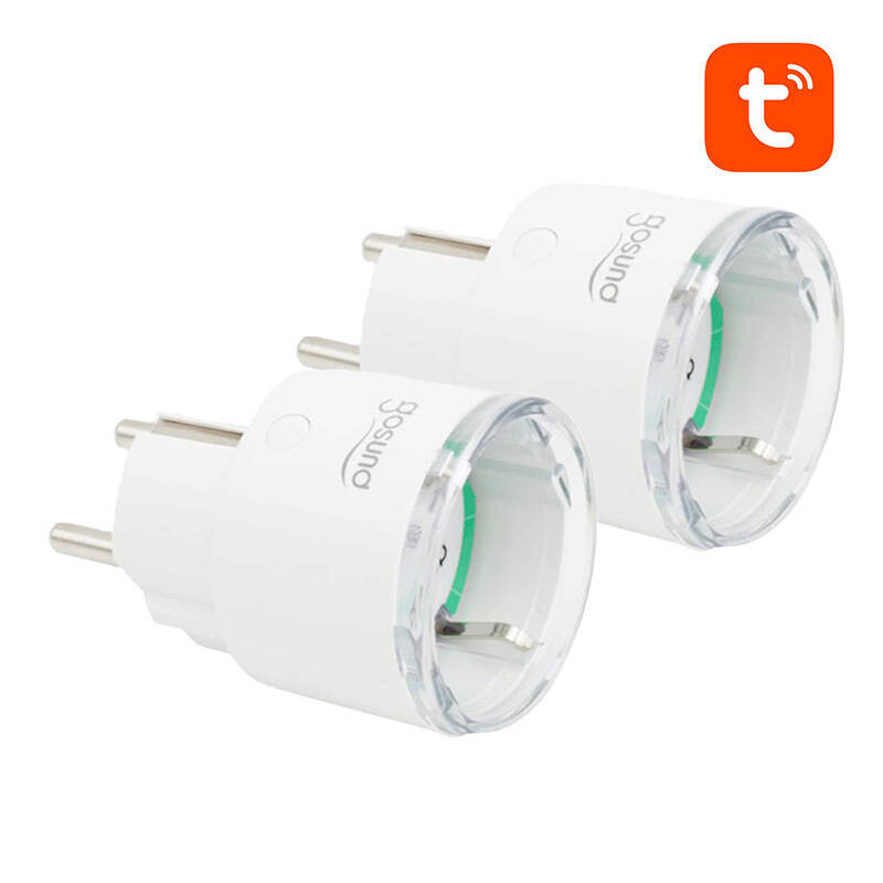 Priză inteligentă WiFi Gosund SP111 3680W 16A, Tuya, pachet de 2 bucăți