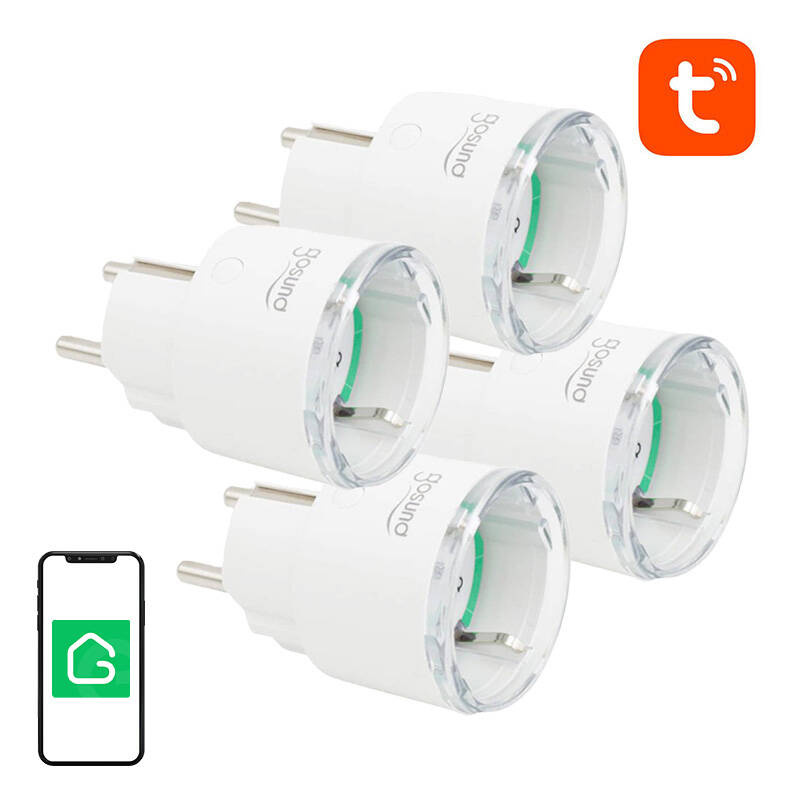 Priză inteligentă WiFi Gosund SP111 3680W 16A, Tuya 4-pack