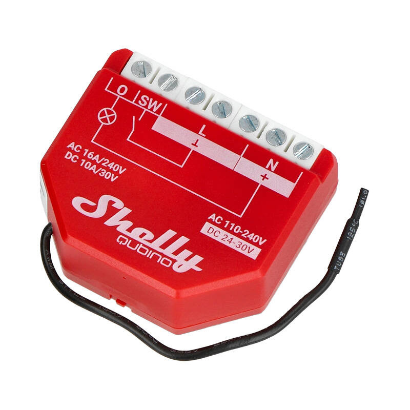 Shelly Qubino Wave 1PM – Releu inteligent Z-Wave, 1 canal, 16A, cu monitorizare consum