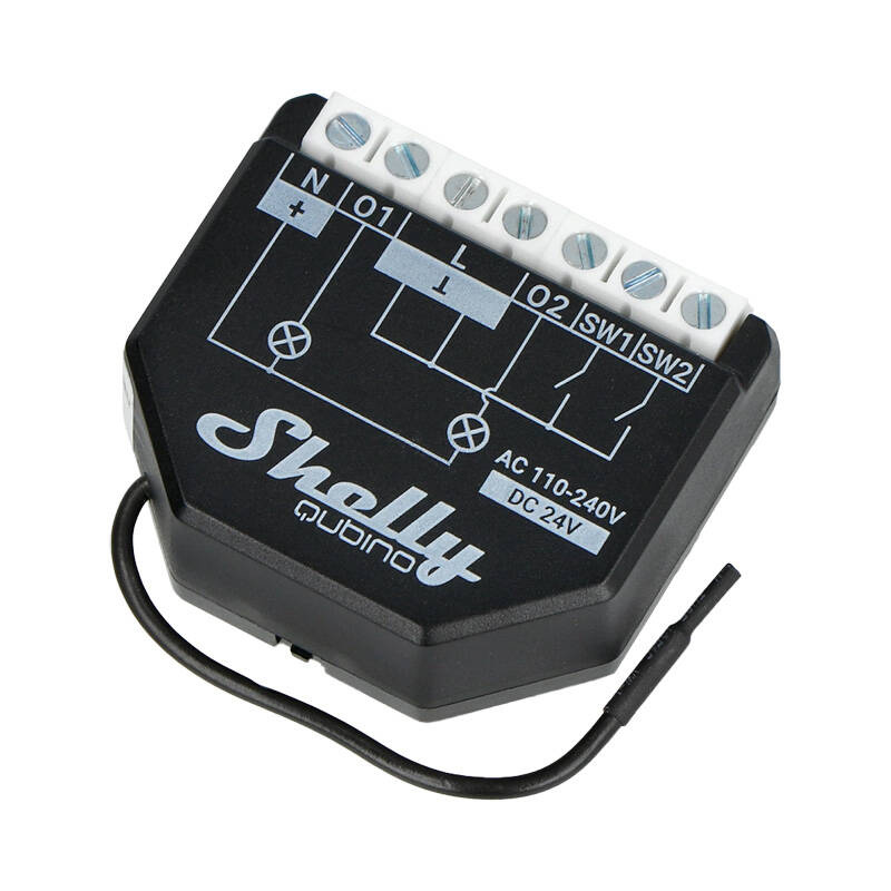 Shelly Qubino Wave 2PM – Releu inteligent Z-Wave, 2 canale, 10A/canal, cu monitorizare consum