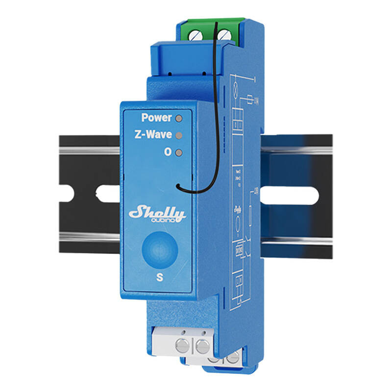 Shelly Qubino Pro 1 – Releu inteligent Z-Wave pentru șină DIN, 1 canal, 16A