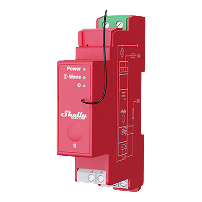 Shelly Qubino Pro 1PM – Releu inteligent Z-Wave pentru șină DIN, 1 canal, 16A, cu monitorizare consum