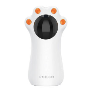 Rojeco RWJ-20 – Jucărie interactivă cu laser pentru pisici, 5 trepte de reglare a unghiului, alimentare USB-C sau baterie