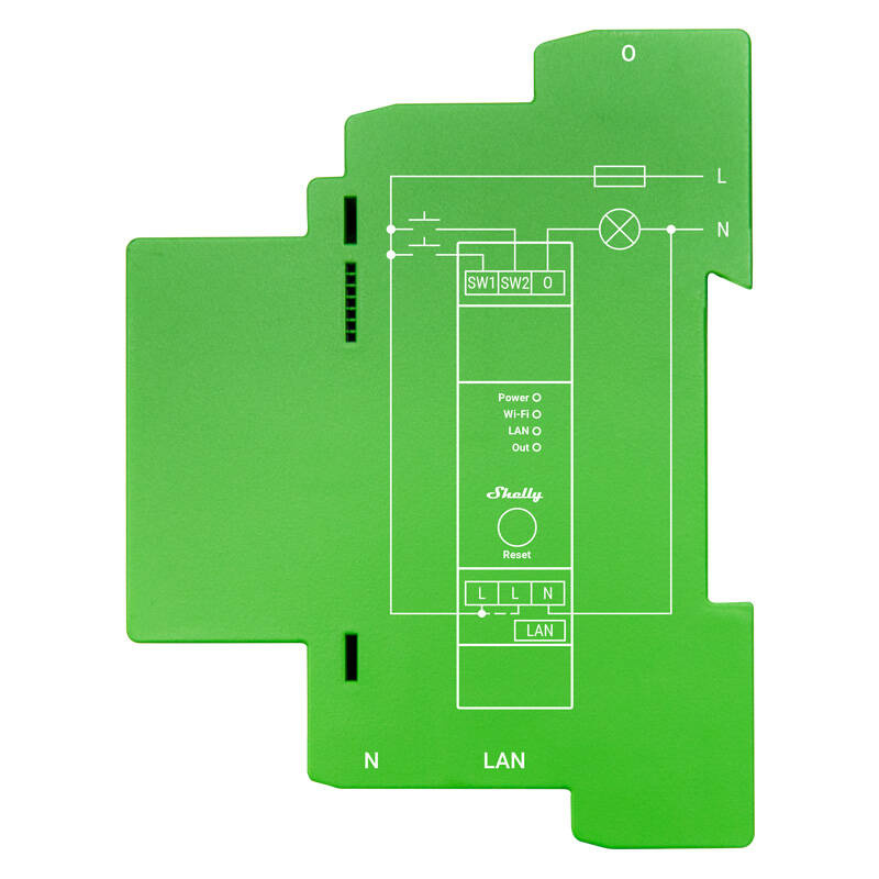 Shelly Pro Dimmer – Releu inteligent WiFi pentru șină DIN, 1 canal, cu reglare intensitate
