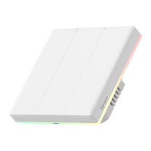 Sonoff TX T5 3C – Întrerupător Tactil Inteligent Wi‑Fi cu 3 Canale, LED RGB și Feedback Multisenzorial