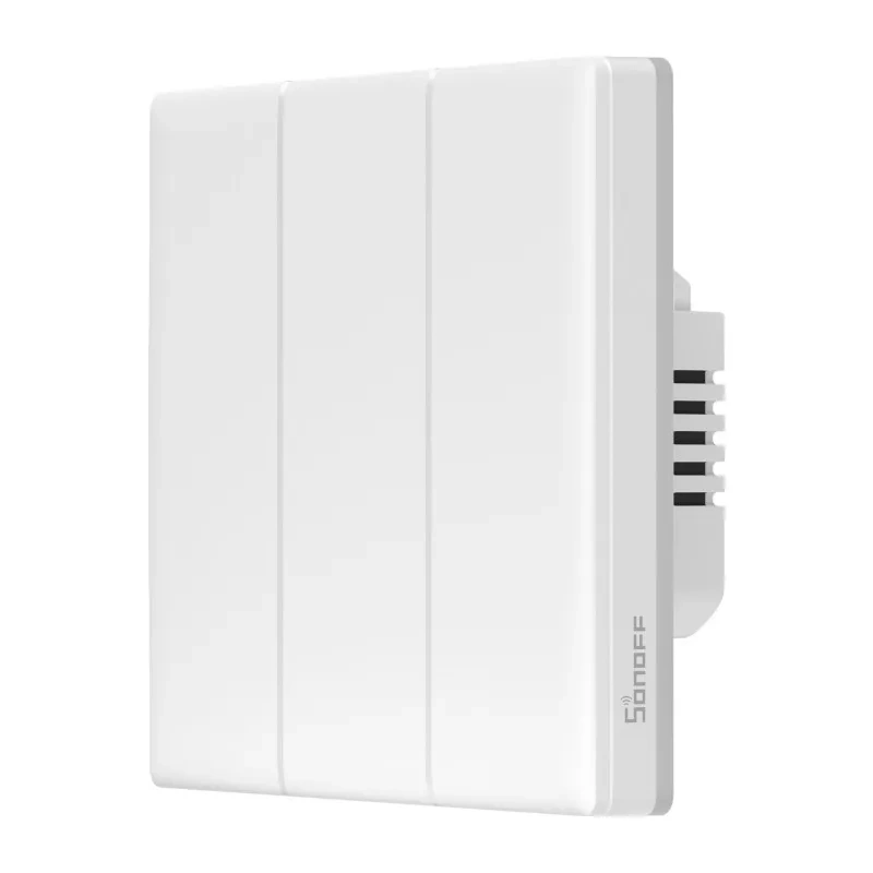 Sonoff TX T5 3C – Întrerupător Tactil Inteligent Wi‑Fi cu 3 Canale, LED RGB și Feedback Multisenzorial