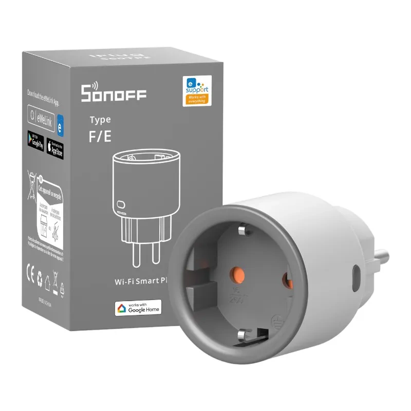 Sonoff S60TPF – Priza smart Wi‑Fi 16A cu monitorizare energie si protecţie la suprasarcina