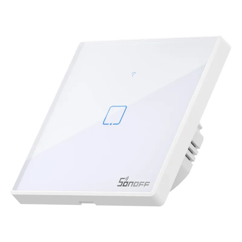 Sonoff T2 EU TX – Întrerupător tactil smart WiFi si RF 433MHz, 1 buton, design elegant, Alexa & Google