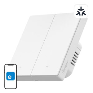 Sonoff M5 2C 86W - Întrerupător smart Matter cu 2 canale, compatibil Thread/WiFi