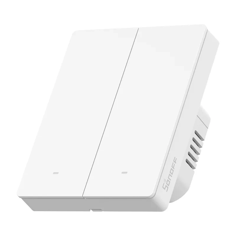 Sonoff M5‑2C‑80W – Întrerupător smart, 2 butoane, Wi‑Fi + Matter, compatibil Alexa, Google Home și Apple Home