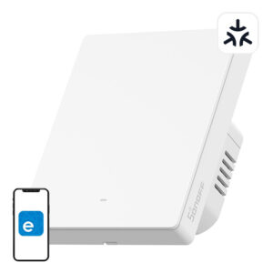 Sonoff M5‑2C‑80W – Întrerupător smart, 1 buton, Wi‑Fi + Matter, compatibil Alexa, Google Home și Apple Home