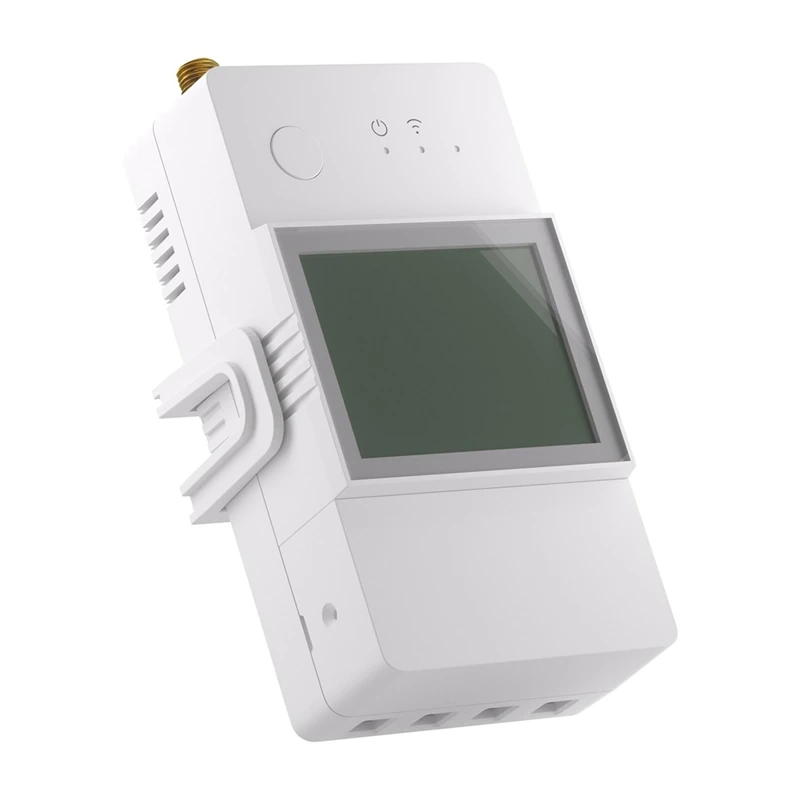 Sonoff POWCT – Monitor energie Wi‑Fi cu traductor CT100A, releu uscat 2A, istoric 6 luni, eWeLink, carcasă ignifugă albă