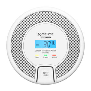 Detector monoxid de carbon X-Sense CO03D, senzor electrochimic, baterii AA, alarmă 85 dB, 10 ani