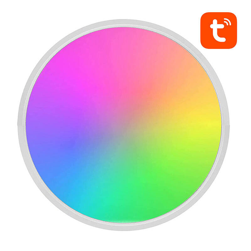 Plafonieră smart subțire WiFi + Bluetooth Gosund LB12, 30 cm, RGB + alb reglabil, 24 W, IP54, telecomandă
