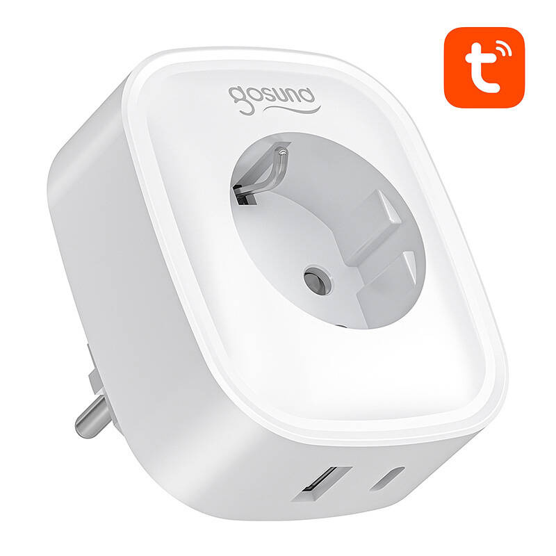 Gosund SP6 16A USB-C 20W Tuya priză inteligentă WiFi/Bluetooth