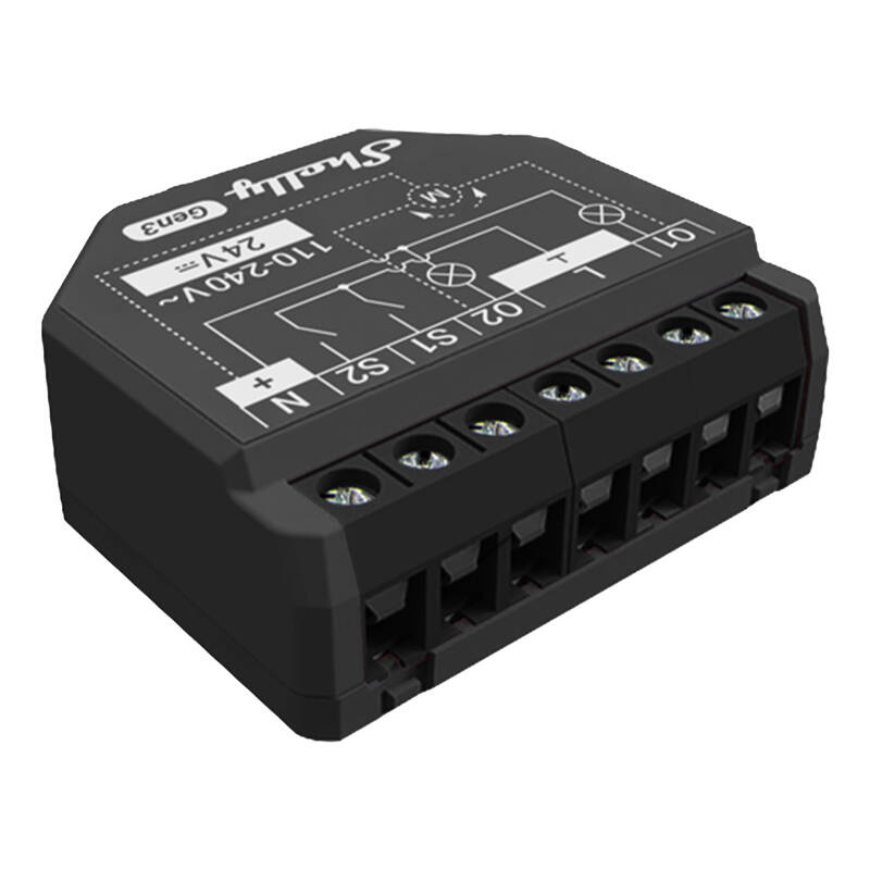 Shelly 2PM Gen3 – Releu inteligent WiFi, 2 canale, 16A pe canal, cu monitorizare consum și protecții avansate
