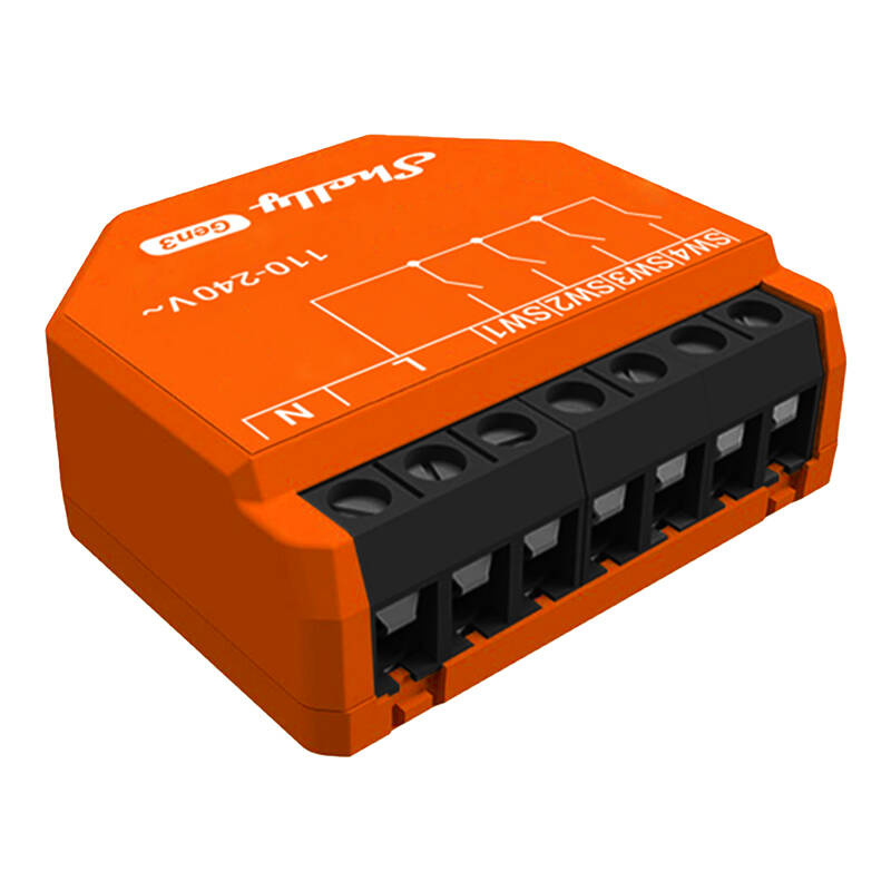 Shelly i4 Gen3 – Controler inteligent WiFi cu 4 intrări pentru scenarii și automatizări