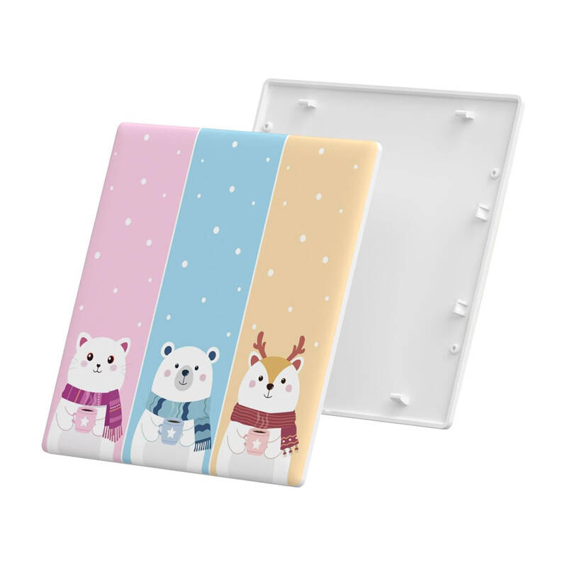 Sonoff T5 Cartoon 3C – Capac frontal decorativ pentru întrerupător smart TX Ultimate, design cartoon, compatibil 3 canale