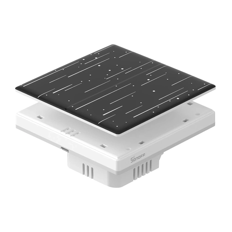Sonoff Star 2C – Panou decorativ model star pentru întrerupător TX Ultimate T5 2 canale, 86 × 86 × 39 mm