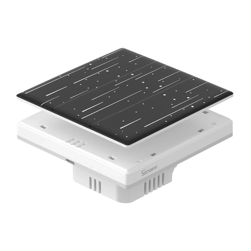 Sonoff Star 3C – Panou decorativ model star pentru întrerupător TX Ultimate T5 3 canale, 86 × 86 × 39 mm